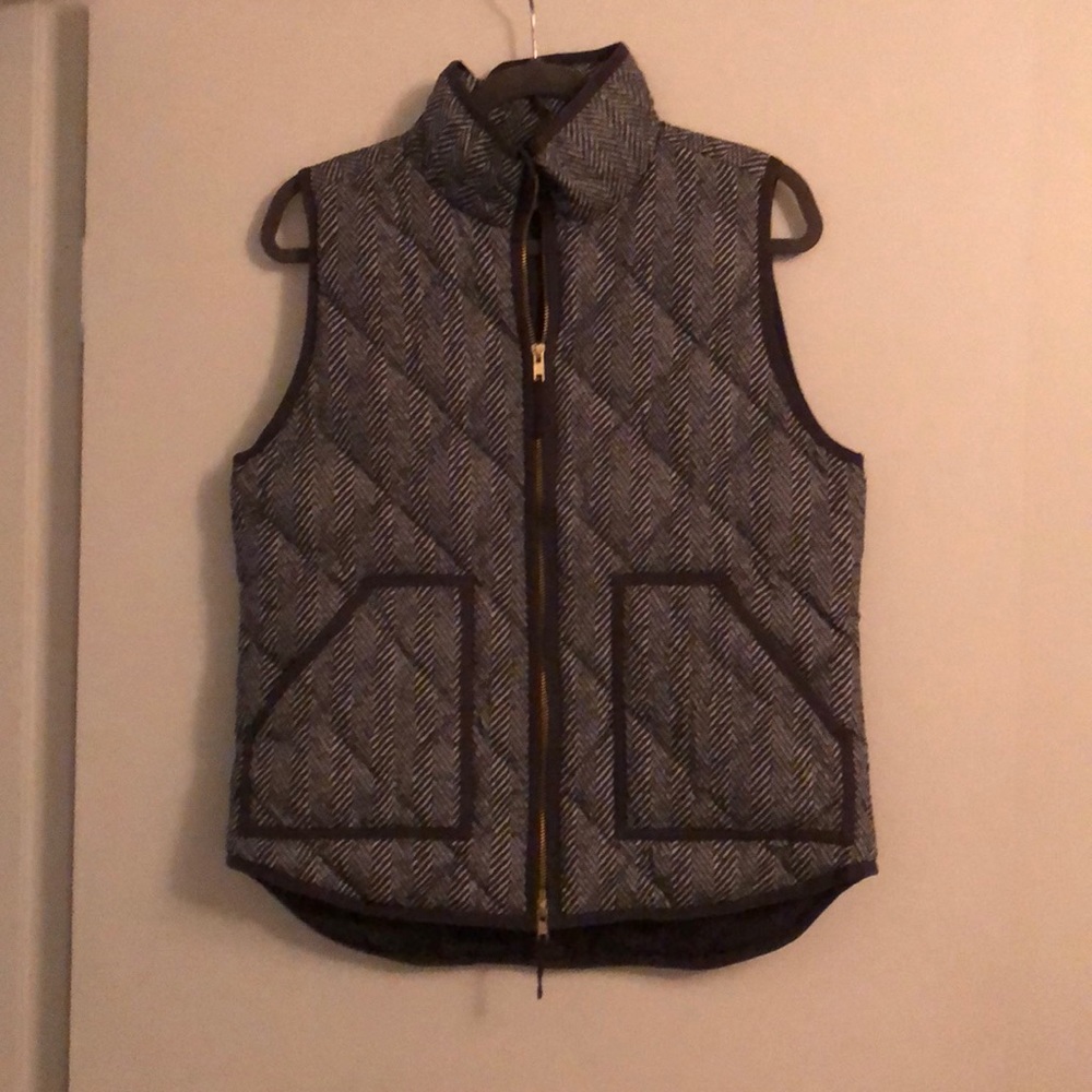 Grey chevron J Crew vest